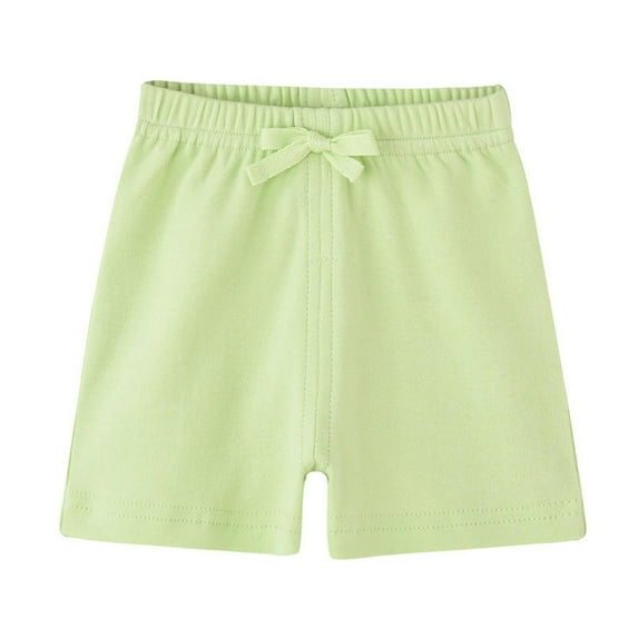 Yindaity Boys' Shorts Toddler Kids Solid Cotton Comfort Soft Baby Sport Jogger Shorts Boys Girls Casual Pants(Green,12-18 Months)