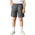 thumbnail image 1 of Yindaity Boys Soccer Shorts Boys Youth Quick Dry Breathable Lightweight Hiking Shorts with Pockets(Grey,8-9 Years), 1 of 7