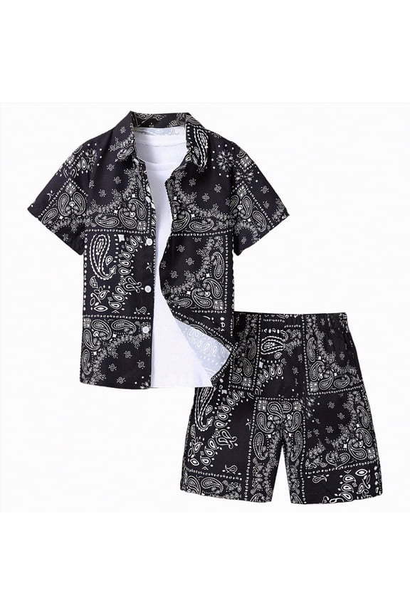 Boys Summer Outfits Boy Clothes Boys Summer Outfits Short Sleeve T-Shirt Shorts Set Summer Clothes Set(Black,13-14 Years)