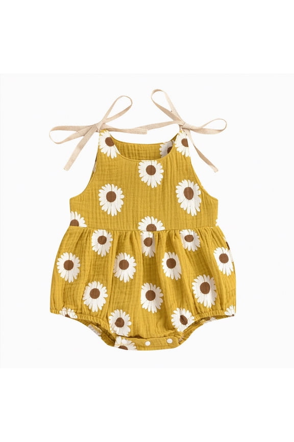 Bubble Romper Baby Girl Baby-girls And Toddler Everyday Summer Rompers(Yellow,6-12 Months)