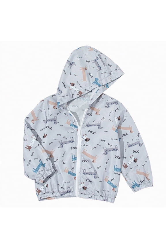 Children's Raincoat Thickened Waterproof Girls Boy Rain Coat Kids Clear Transparent Hooded Rain Coats Rainwear Suit(Light Gray,5-6 Years)