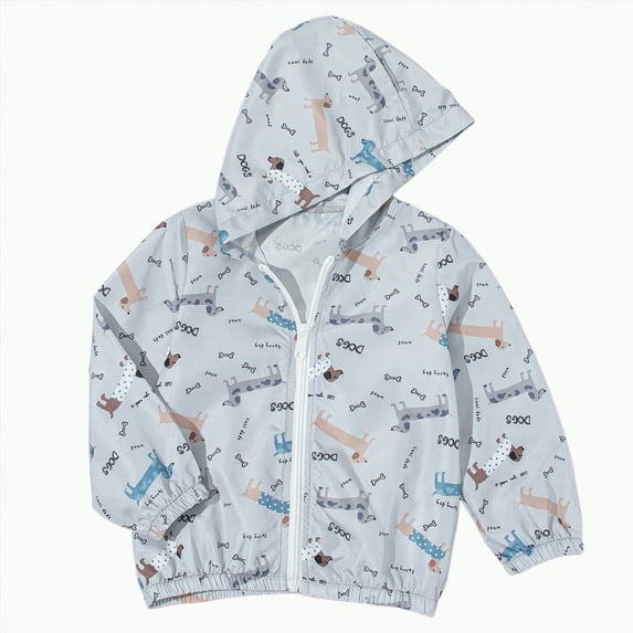 Yindaity Children's Raincoat Thickened Waterproof Girls Boy Rain Coat Kids Clear Transparent Hooded Rain Coats Rainwear Suit(Light Gray,5-6 Years)