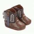 thumbnail image 1 of Yindaity Cowboy Boots Baby Baby Cowboy Cowgirl Boots Western Boots Toddler Boys Girls Round Toe Riding Mid Calf Boots All Seasons(Coffee,13), 1 of 9
