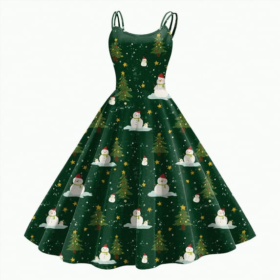 Yindaity Dress for Teens Wedding Guest Sleeveless Lace Formal Christmas Dresses(Dark Green,L)