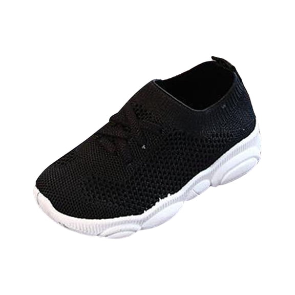 Yindaity EVA Baby Boy Shoes Toddler Sneakers Little & Big Boys Mesh Jogger Athletic Sneakers Toddler Hiking Shoes Black,12