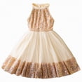 thumbnail image 1 of Yindaity Flower Girl Dress Girls Dresses Flower Girls Party Dress Bridesmaid Ball Gown Wedding Tulle(Khaki,3-4 Years), 1 of 8