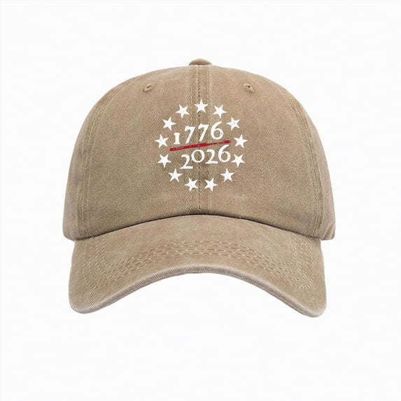 Yindaity Fourth Of July Hat 250 Anniversary USA Hat – United States 250th Anniversary Adjustable Patriotic Baseball Cap, Commemorative American,Khaki