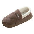 thumbnail image 1 of Yindaity Fuzzy House Slippers for Men Indoor Outdoor, Warm Footwear Cozy Mens Slippers (Coffee,9), 1 of 6