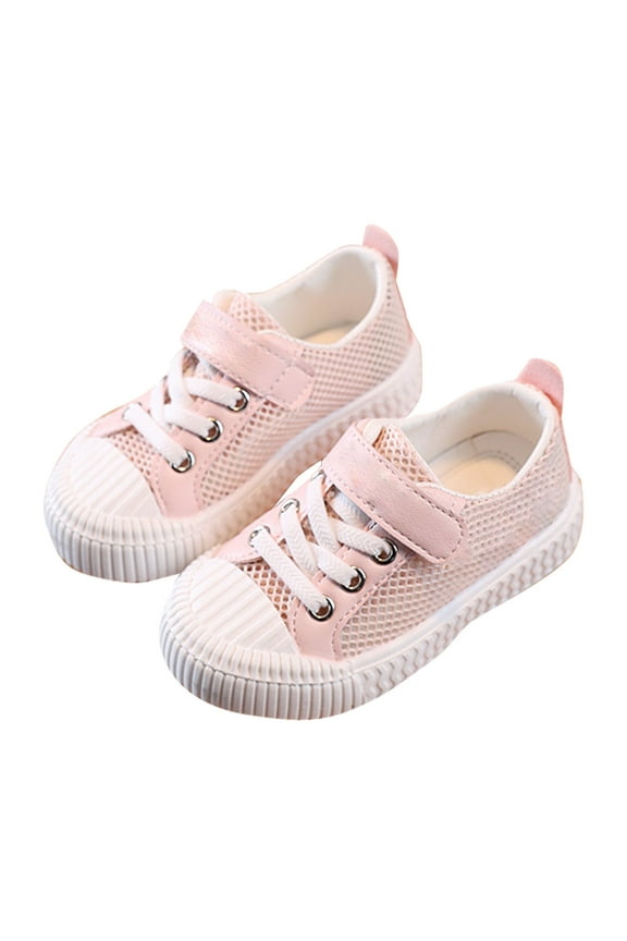Girl Sneakers Mesh Rubber Sole Non Slip Children's Casual Sports Shoes Toddler Girl Sneakers (Pink,5-5.5 Years)
