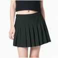 thumbnail image 1 of Yindaity Girl Tennis Skirt Plaid Mini Skirt with Shorts Girl Uniform School Skater Skort Pleated Skirts for Girls(Black,12-13 Years), 1 of 4