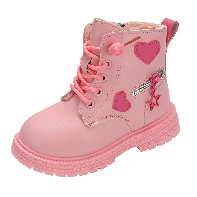 Yindaity Girls Boots Size 11 Girl Boots Children Shoes Thick Heel