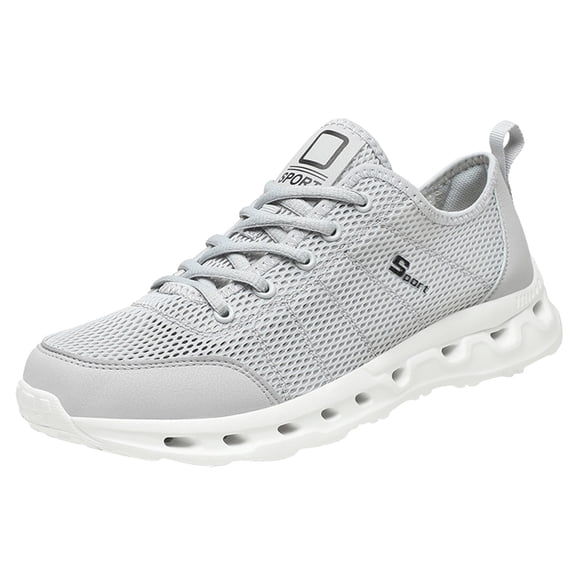 Yindaity Hiking Shoes Men Men's Non Slip Shoes, Lightweight Mens Work Shoes Sneakers Grey,10.5