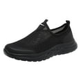 thumbnail image 1 of Yindaity Hiking Shoes Men Platform Sneakers for Men Slip-on Comfort Shoes Comfort Trainers Sneakers Casual Hiking Shoes Trail Running Shoes Men Black,9, 1 of 9
