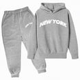 thumbnail image 1 of Yindaity Hoodies for Boys 10-12 Boys Clothes Long Sleeve Color-blocked Hoodie Top and Pants 2PCS Winter Sweatsuits Fall Boys Outfits 2-8 Years(Grey,3-4 Years), 1 of 3