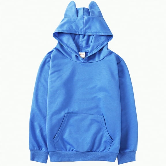 Yindaity Hoodies for Teen Girls Cute Trendy Long Sleeve Pullover Hoodies Oversized Hooded Sweatshirts Tops Winter Preppy Clothes(Blue,13-14 Years)