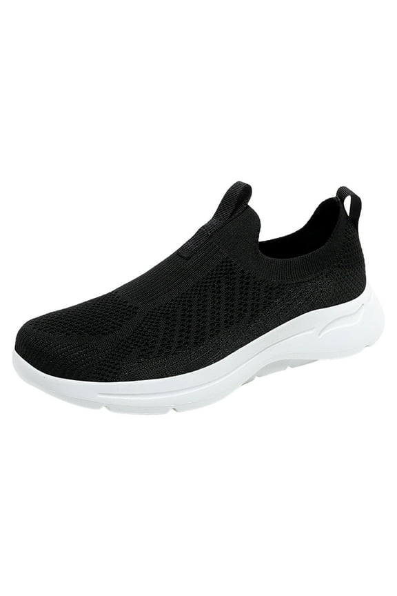 In Men'S Walking Shoes Men's Hands-Free Slip On Walking Shoes Laceless Comfortable Tennis Sneakers White,8