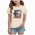 thumbnail image 1 of Yindaity Independence Day Shirt Girl Boys Girls Patriotic Shirts-4th of July Shirt Kids USA Shirts American Flag Tshirt Tops(Beige,13-14 Years), 1 of 4
