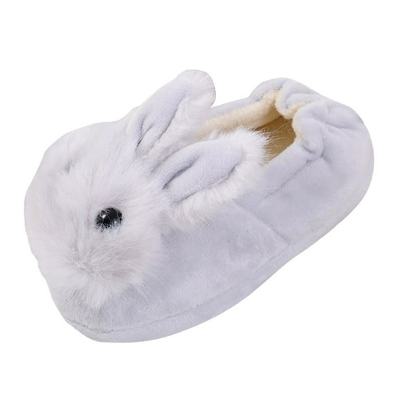 Yindaity Indoor Slippers Toddler Girls Slipper Warm House Shoes(Grey,19)