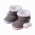 thumbnail image 1 of Yindaity Infant Boots Baby Booties Newborn Babe First Walkers Knit Boots Warm Knit Crib Shoes Crochet Soft Infant Sock for Boy Gir(Grey,5), 1 of 6