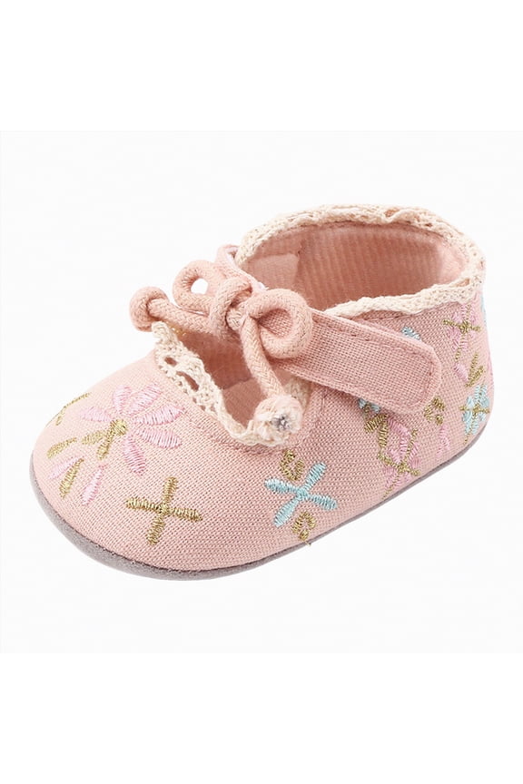 Infant Sneakers Baby Boy Girl First Walking Shoes Wide Toe Toddler Sneakers Breathable Non Slip Infant Barefoot Shoes 6 12 18 24 Months(Red,Size4)