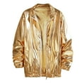 thumbnail image 1 of Yindaity Jacket for Men Casual Men's Windbreaker Jacket Lightweight Water-Resistant Windbreakers for Men (Gold,3XL), 1 of 5