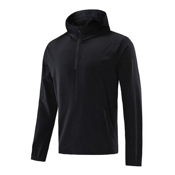 Yindaity Light Jacket for Men Zip up Hoodie Men Big and Tall Men Long Sleeve Warm Hoodie Hoody Casual Sweatshirt Jumper Jacket Coat Top (Black,3XL)