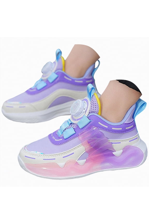 Light Up Shoes for Boys Toddler Girls Boys Light up Shoes LED Flashing Lightweight Mesh Breathable Walking Sneakers for Toddler and Little Kids Running(Light Purple,Size13)
