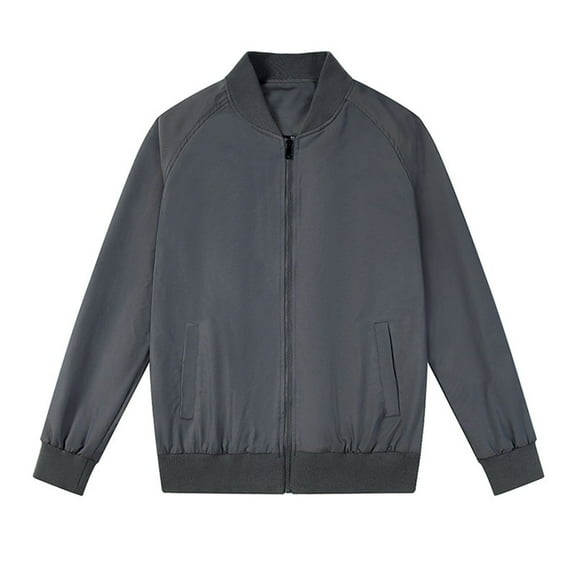 Yindaity Lightweight Jackets Men's Jacket Fashion Stylish Lightweight Windbreaker Spring Fall Casual Jackets for Men (Dark Gray,S)