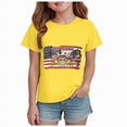 thumbnail image 1 of Yindaity Memorial Day Girls Shirts American Flag Shirt Toddler Kids Boys Girls USA Flag Heart Graphic T-Shirt 4th of July Shirt Patriotic Tee Tops(Yellow,9-10 Years), 1 of 4