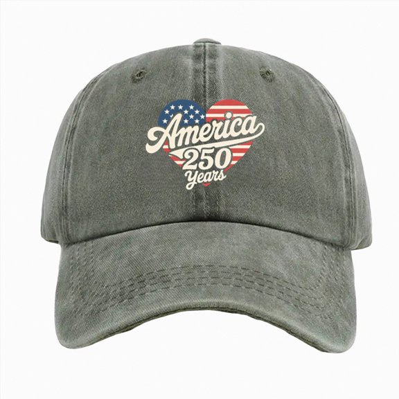 Yindaity Memorial Day Hat 250th Anniversary 250 Years Freedoms Baseball Hat Running Embroidered Cap,Green