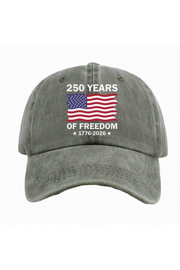 Memorial Day Hats 250 Anniversary USA Hat,Patriotic Commemorative Hats for Men or Women,Embroidered Independence Day Baseball Cap with Bald Eagle,Green