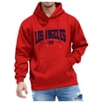 thumbnail image 1 of Yindaity Hoodies for Men & Women, Long-Sleeve Oversize Pullover Stylish Solid Color Streetwear (Red,3XL), 1 of 5