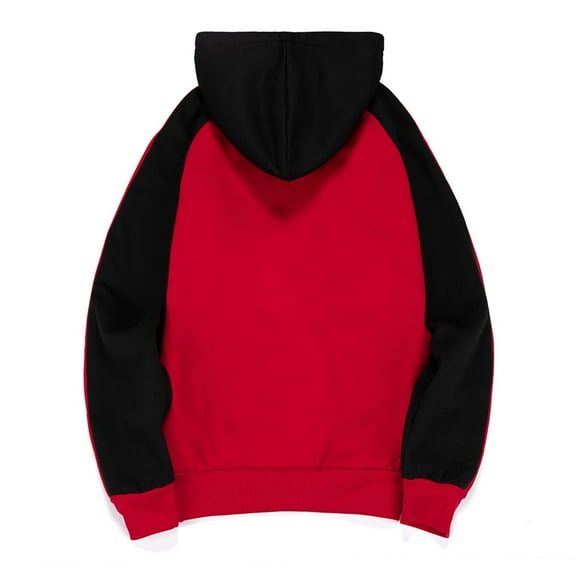 Yindaity Men'S Light Jacket Men's Heavyweight Sherpa Lined Thermal Hoodie Jacket (Red,L)