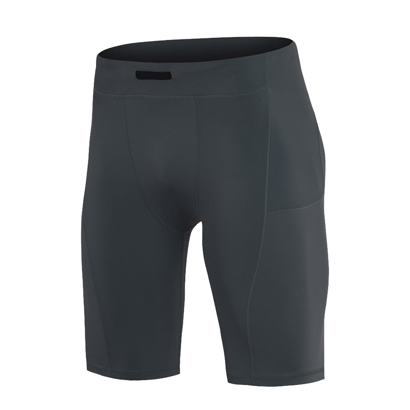 iEFiEL Mens High Waist Shiny Sports Tights Biker Shorts Oil Glossy