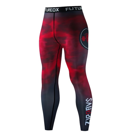 Yindaity Men's Compression Pants Tights Leggings Sports Running Athletic Workout Thermal Mens Workout Pants (Red,L)