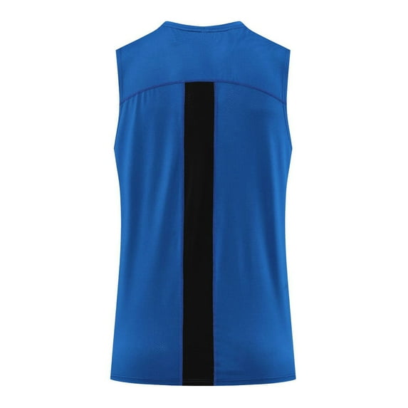 Yindaity Men's Cotton Sleeveless T Shirts, Breathable & Moisture Wicking with Odor Control Blue,2XL