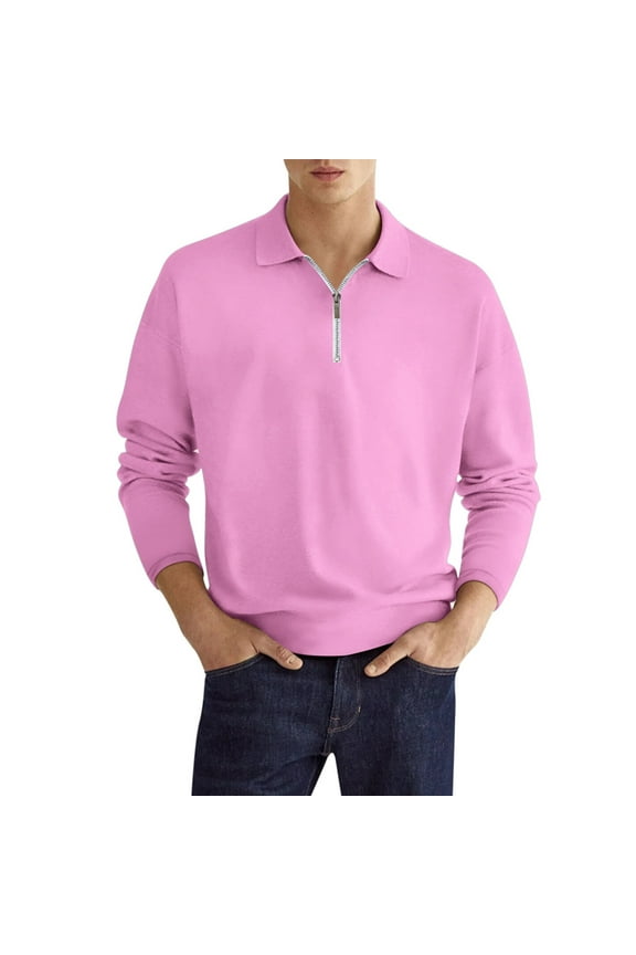 Men's Lightweight French Terry Quarter-Zip Sweatshirt (RD1,M)