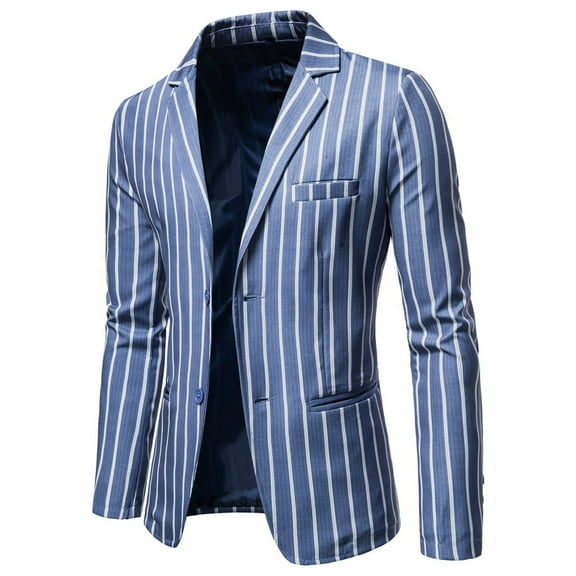Yindaity Men's Linen Cotton Casual Suits Blazer Jackets Lightweight Sports Coats Mens Suit Separates (Blue,3XL)