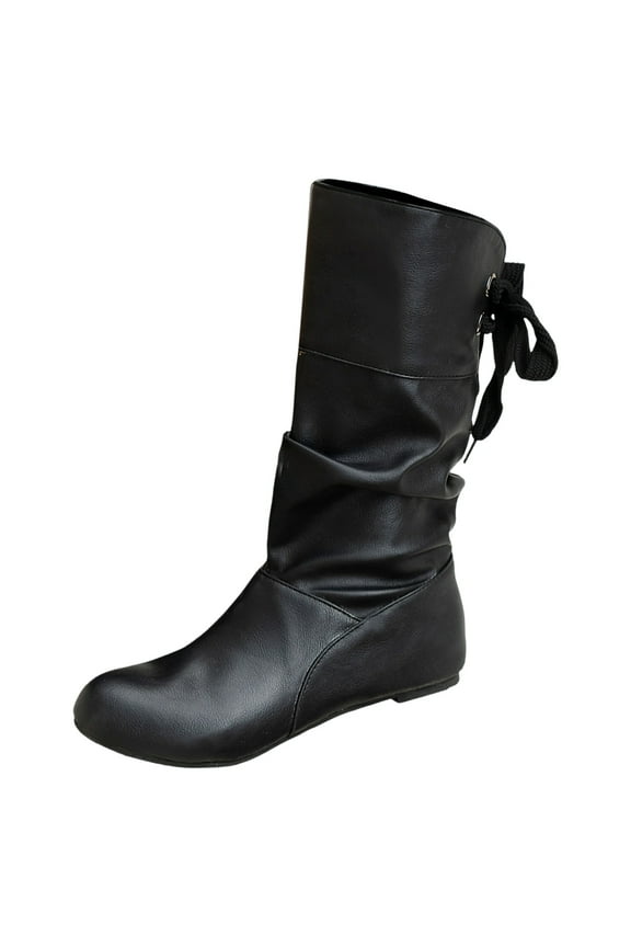 Men’s Practice Dancing Shoes Soft Leather Flat Jazz Boots Black,9