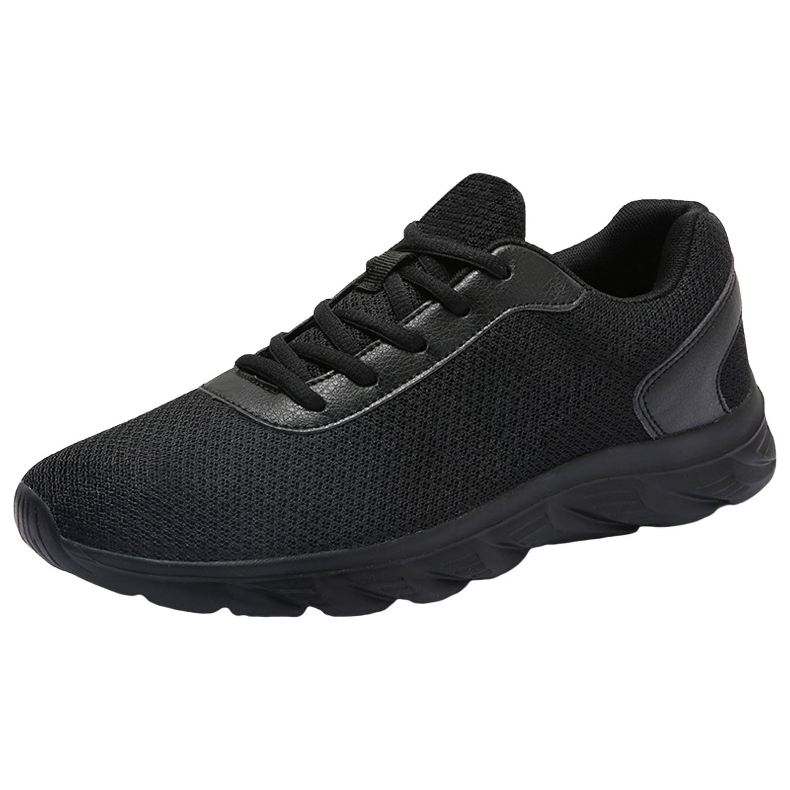 Yindaity Men’s Sports Shoes Running Sneakers Working Shoes Comfortable Casual Walking Hiking Shoes Black,12