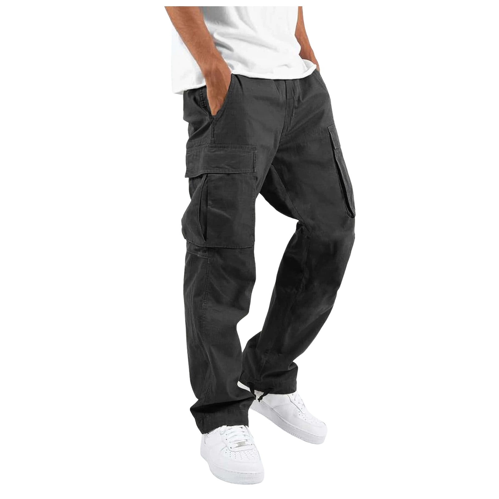 Yindaity Mens Cargo Pants Casual Joggers Big and Tall Athletic Pants
