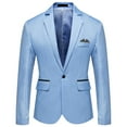 thumbnail image 1 of Yindaity Mens Floral Blazer Suit Jacket Dinner Party Prom Wedding Stylish Tuxedo Mens Suit (Sky Blue,XL), 1 of 3