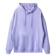 thumbnail image 1 of Yindaity Mens Hoodies Mens Hoodie Pullover Long Sleeve Casual Fashion Sweatshirts Drawstring Gym Hooded Shirt with Pocket (Light Purple,S), 1 of 4