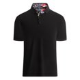 thumbnail image 1 of Yindaity Mens Polo Shirts Short Sleeve Regular Fit Fashion Designed Shirt Black,2XL, 1 of 4