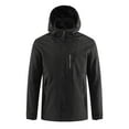 thumbnail image 1 of Yindaity Mens Rain Jacket Waterproof Windbreaker Hidden Hooded Lightweight Breathable Rain Coat for Golf Hiking Cycling Black,L, 1 of 3