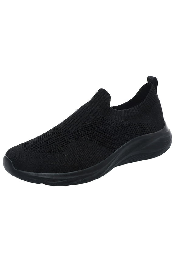 Mens Shoes Casual Slip Ons Men's Hands-Free Slip On Walking Shoes Laceless Comfortable Tennis Sneakers Black,10