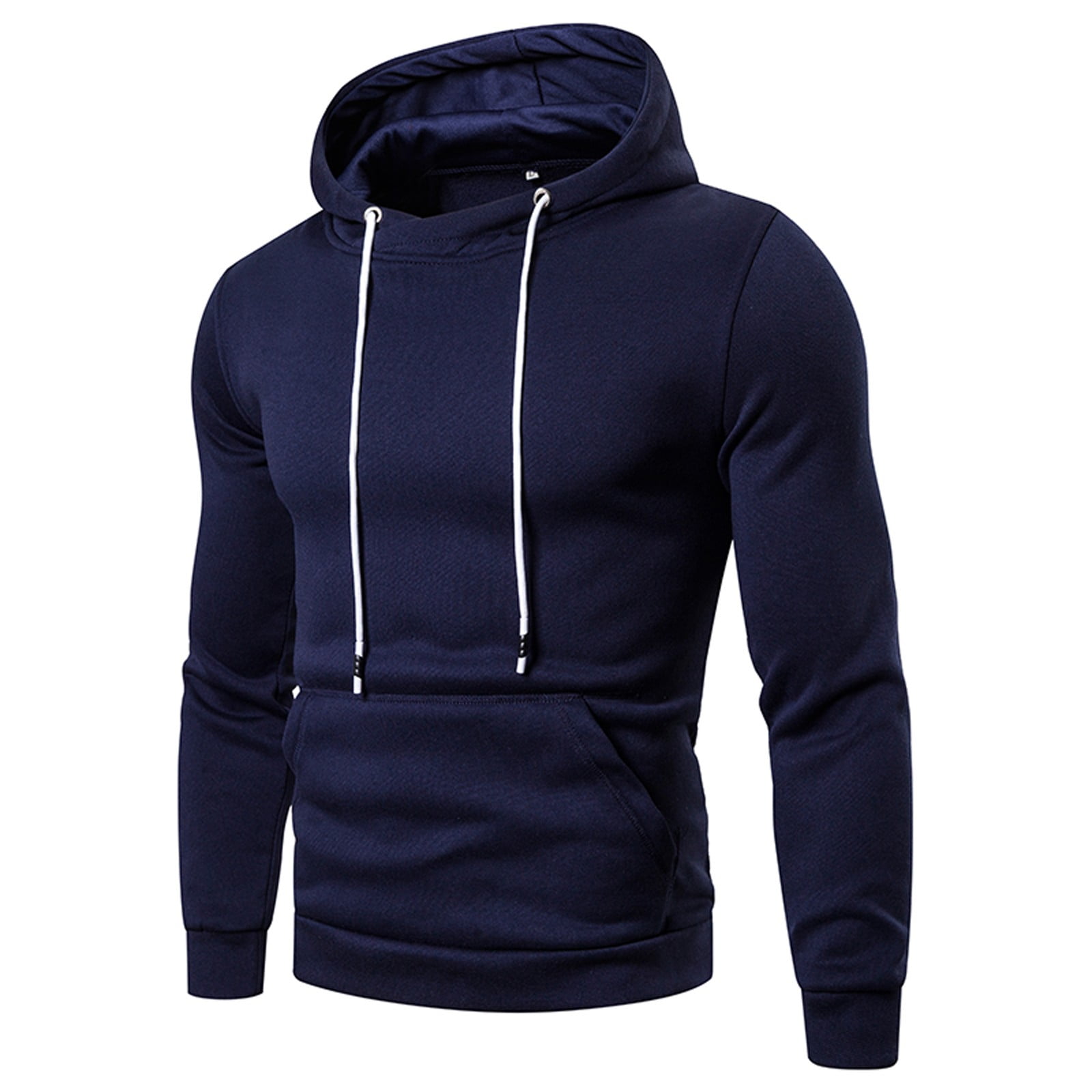 Yindaity Mens Slim Fit Basic Pullover Hoodies Sweatshirt Lightweight ...