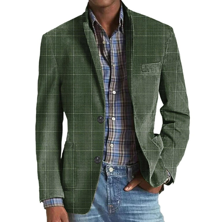 Yindaity Mens Sport Coat Casual Blazer One Button Business