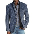thumbnail image 1 of Yindaity Mens Sport Coat Casual Slim Fit Blazer One Button Textured Suit Jacket Linen Blazer Men (Dark Blue,XL), 1 of 4