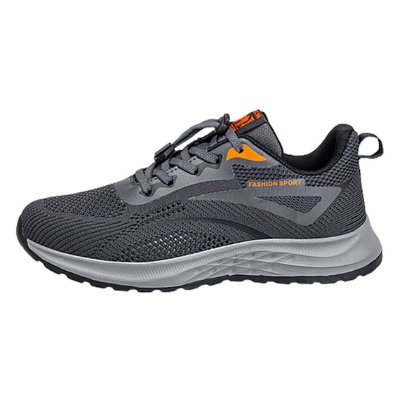 Yindaity Mens Walking Shoes for Plantar Fasciitis, Orthopedic Sneakers for Men with Arch Support, Wide Toe Box Shoes for Pain Relief with Non Slip Rubber Sole Dark Gray,9